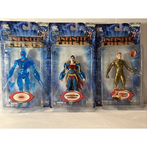 DC Direct Infinite Crisis Action Figures Lot Superboy OMAC Alexander Luthor - Picture 1 of 16